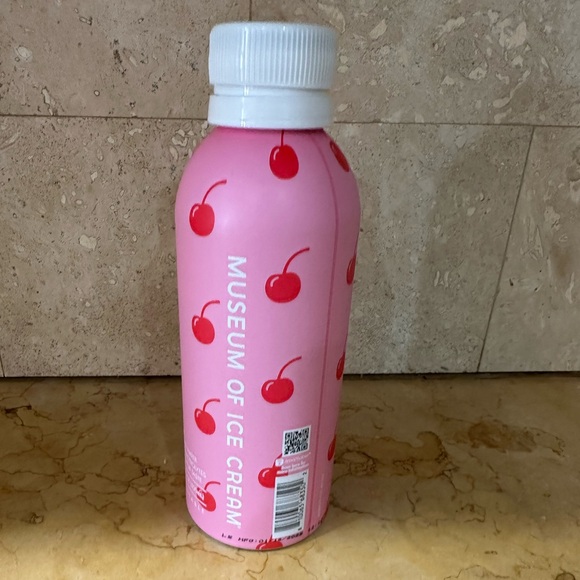 Pink Cherry-Print Water Bottle like new - Picture 1 of 8